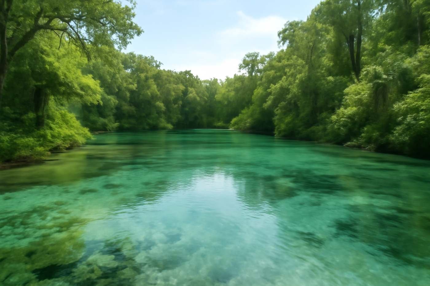 A crystal-clear Florida spring near Tampa, FL